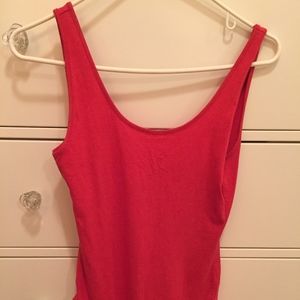Madewell Red Scoop Neck Bodysuit
